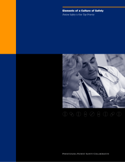 Elements of a Culture of Safety