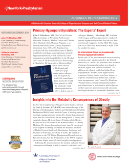 Primary Hyperparathyroidism: The Experts` Expert