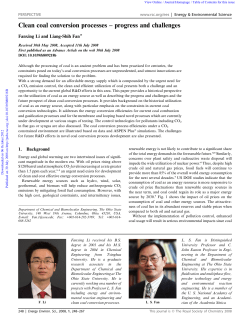 Clean coal conversion processes &ndash; progress and challenges