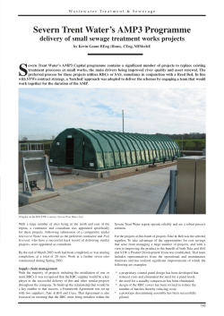 Severn Trent Water`s AMP3 Programme