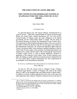 Execution of Angel Breard: The United States Federalist System as
