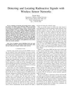 Detecting and Locating Radioactive Signals with Wireless Sensor