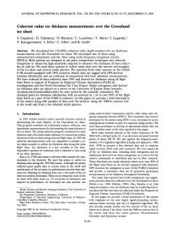 Coherent radar ice thickness measurements over the Greenland ice