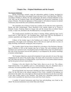 Original Inhabitants and the Iroquois