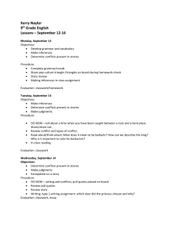 Kerry Naylor 9th Grade English Lessons &ndash; September 12-16
