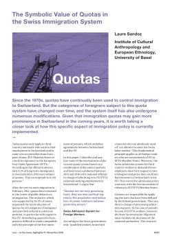 Quotas - NCCR On the Move