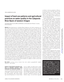 Impact of land use patterns and agricultural practices on water