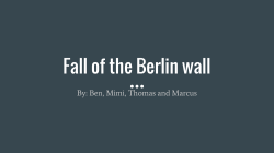 Fall of the Berlin wall