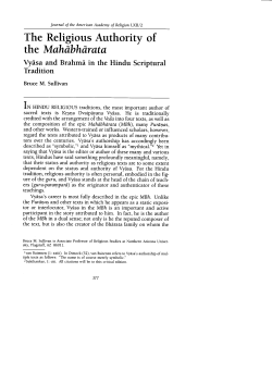 The Religious Authority of the Mahabharata