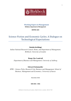 Science Fiction and Economic Cycles. A Dialogue on Technological