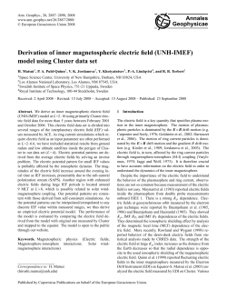 Derivation of inner magnetospheric electric field