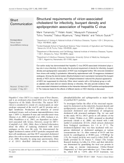 Structural requirements of virion-associated cholesterol for infectivity