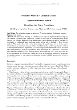 Simulation Analysis of Collective Escape Capsule in Deep