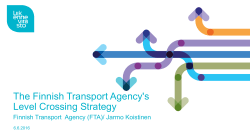 The Finnish Transport Agency`s Level Crossing Strategy