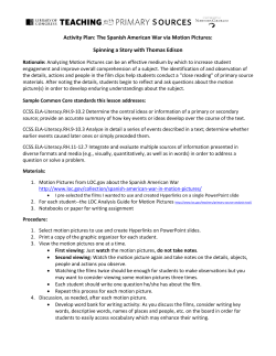 Activity Plan: The Spanish American War via Motion Pictures