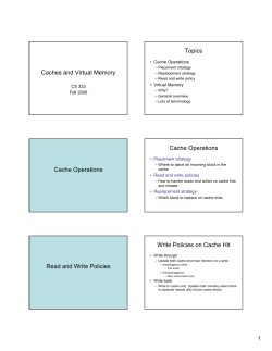 Caches and Virtual Memory