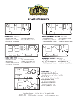 room layouts - Three Bears Resort