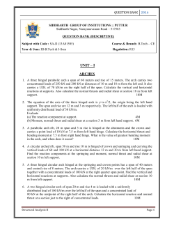 UNIT &ndash; I ARCHES