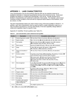 Land evaluation standards for land resource