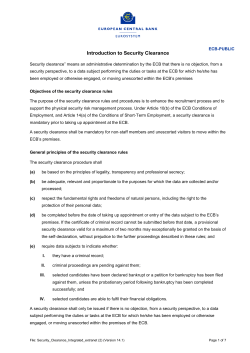 Introduction to Security Clearance