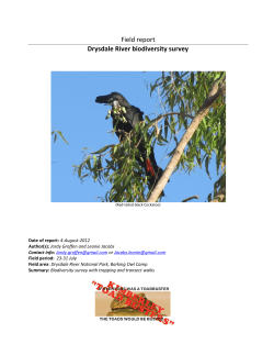 Field report Jordy and Leonie Drysdale