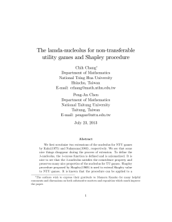 The lamda$nucleolus for non$transferable utility games and