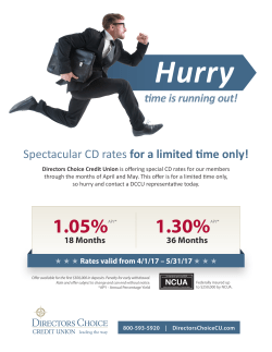1.05%APY* 1.30%APY - Directors Choice Credit Union