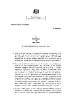 healy and swift sentencing remarks - 10 June 2013