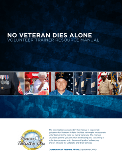 NO VETERAN DIES ALONE