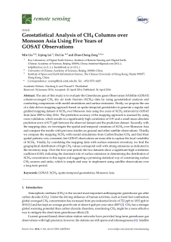 Geostatistical Analysis of CH4 Columns over Monsoon Asia Using