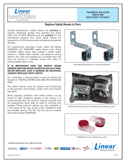 TB2012-008 Safety Beam Replacement in Pairs.indd