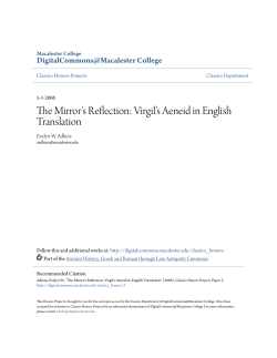 The Mirror`s Reflection: Virgil`s Aeneid in English Translation