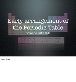 Early arrangement of the Periodic Table