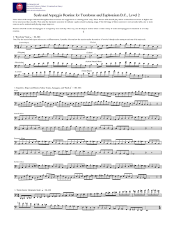 Scale and Arpeggio Routine for Trombone and Euphonium B.C.
