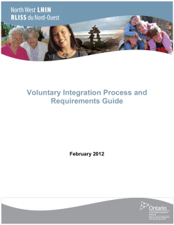 Voluntary Integration Process and Requirements Guide