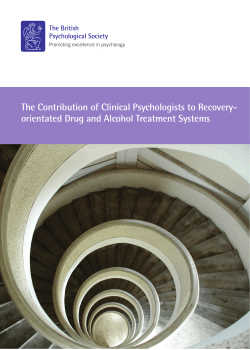 The Contribution of Clinical Psychologists to Recovery