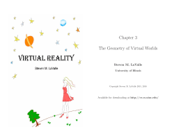 Chapter 3 The Geometry of Virtual Worlds