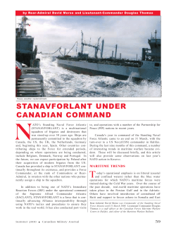 STANAVFORLANT UNDER CANADIAN COMMAND