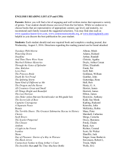 English I/8th Grade CPD - Vidalia Heritage Academy