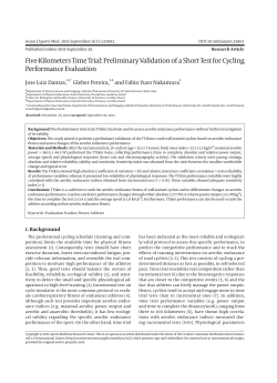 Five-Kilometers Time Trial: Preliminary Validation of a Short Test for
