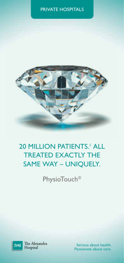 20 million PaTienTs.1 all TreaTed exaCTly The same Way