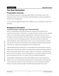 The Dark Romantics