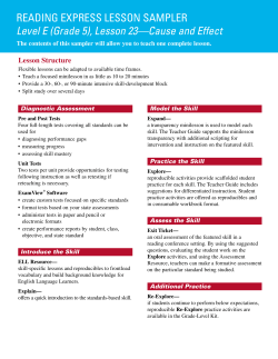 READING EXPRESS LESSON SAMPLER Level E (Grade 5