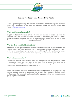 Manual for Producing Green Fins Packs