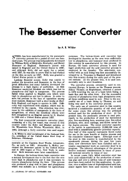 Journal of Metals 1949 - The Bessemer Converter Process