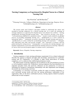 Nursing Competency as Experienced by Hospital Nurses