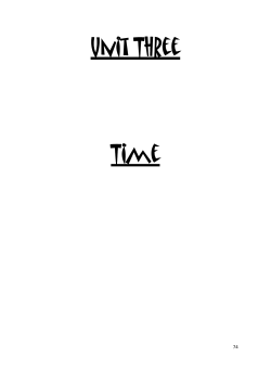 Unit Three Time