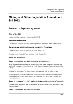 Explanatory Note Erratum