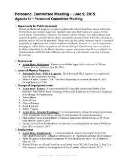 2015-06-09 Personnel Committee
