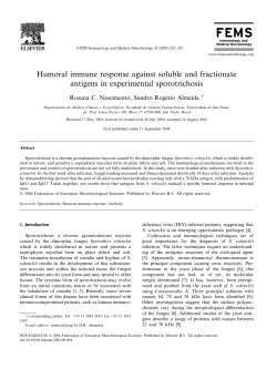 Humoral immune response against soluble and fractionate antigens